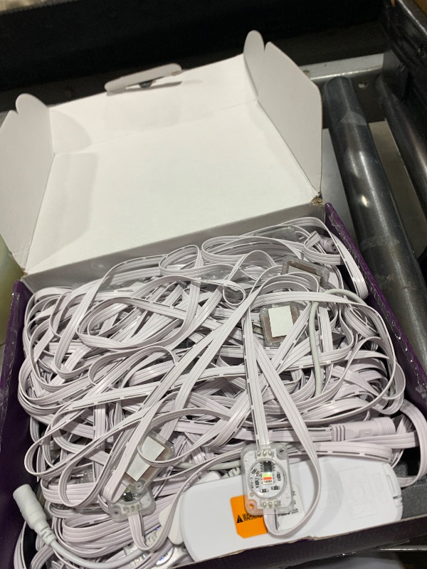 Photo 1 of POOFZY Permanent Outdoor Lights for House,200ft RGB+IC Smart Outdoor Decor, 50 Scene Modes,App/Remote Control,for Christmas,Super Bowl,V-Day,Thanksgiving,Daily & Holiday Party Decor