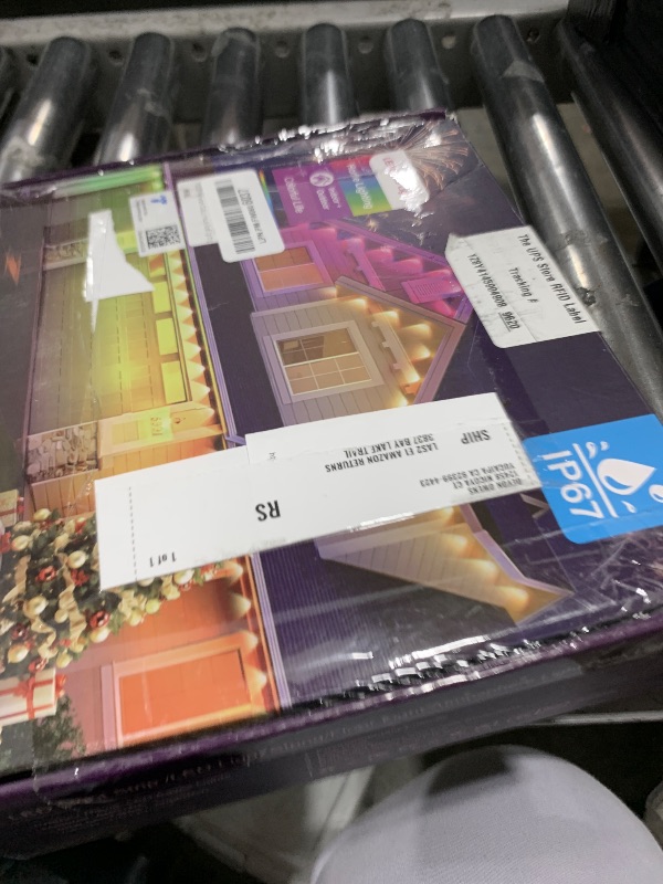 Photo 1 of POOFZY Permanent Outdoor Lights for House,200ft RGB+IC Smart Outdoor Decor, 50 Scene Modes,App/Remote Control,for Christmas,Super Bowl,V-Day,Thanksgiving,Daily & Holiday Party Decor