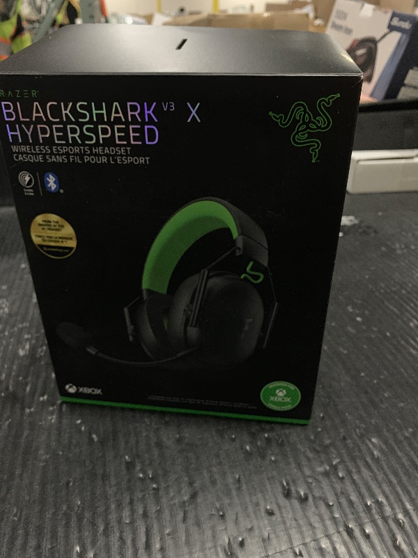 Photo 1 of Razer BlackShark V3 X HyperSpeed Wireless Gaming Headset for Xbox: 50mm Drivers - Cardioid Mic - 2.4 GHz, Bluetooth, USB - Works with PC, Mac, PS5, Nintendo Switch - Long Battery Life - Black