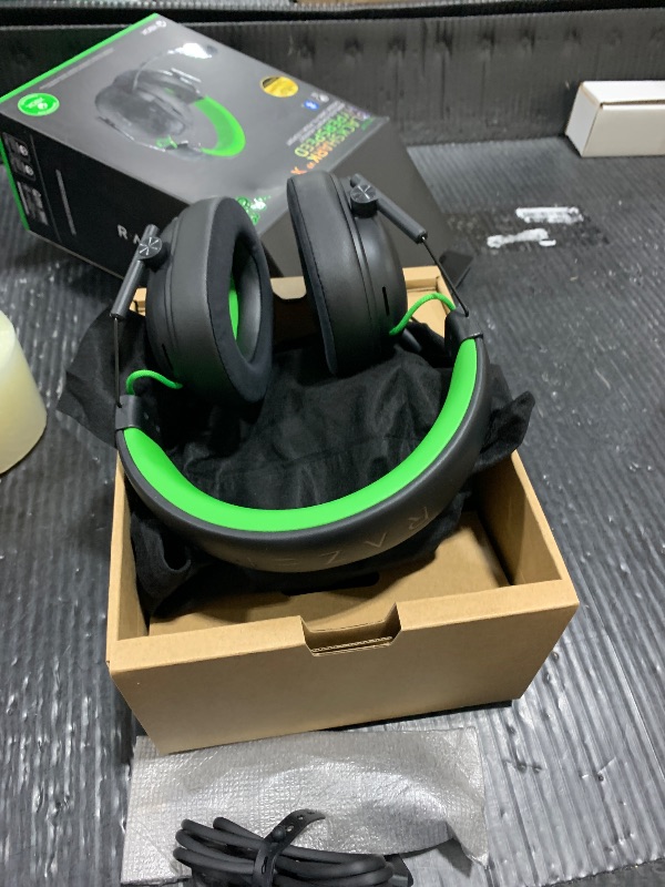 Photo 1 of Razer BlackShark V3 X HyperSpeed Wireless Gaming Headset for Xbox: 50mm Drivers - Cardioid Mic - 2.4 GHz, Bluetooth, USB - Works with PC, Mac, PS5, Nintendo Switch - Long Battery Life - Black