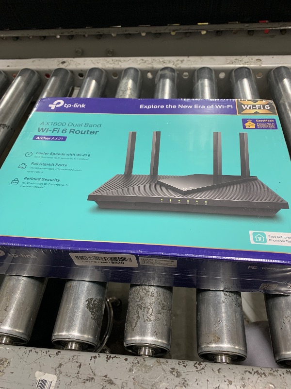 Photo 1 of TP-Link AX1800 WiFi 6 Router (Archer AX21) – Dual Band Wireless Internet, Gigabit, Easy Mesh, Works with Alexa - A Certified for Humans Device, Free Expert Support