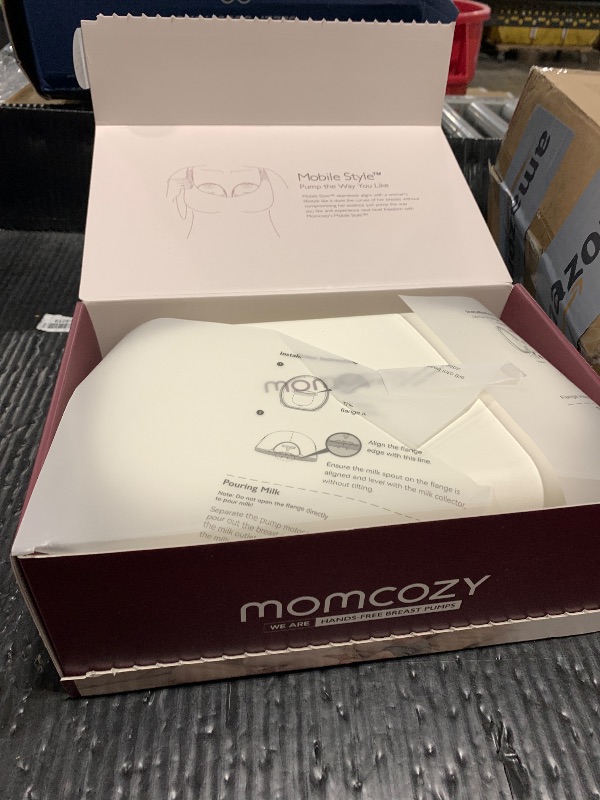 Photo 1 of Momcozy Breast Pump Hands Free Mobile Style | M6, Wearable Breastfeeding Pump Ideal Rhythm for More Milk, DoubleFit Flange More Fit & Discreet with 3 Modes & 9 Levels, 24mm - 2 Pack Cozy Red