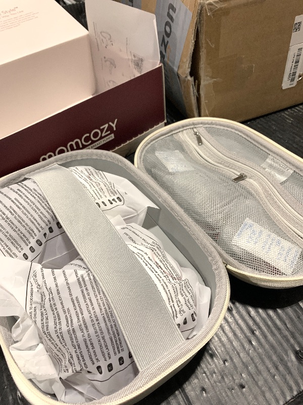 Photo 1 of Momcozy Breast Pump Hands Free Mobile Style | M6, Wearable Breastfeeding Pump Ideal Rhythm for More Milk, DoubleFit Flange More Fit & Discreet with 3 Modes & 9 Levels, 24mm - 2 Pack Cozy Red