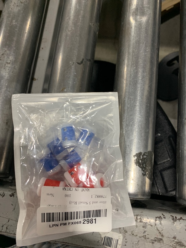 Photo 1 of 10 Pack 2 Sizes Plastic Row Counter for Knitting, Stitch Counters for Crocheting, Knitting Row Counter for Recording The Number of Weaving Rows (5 Large Blue and 5 Small Red)