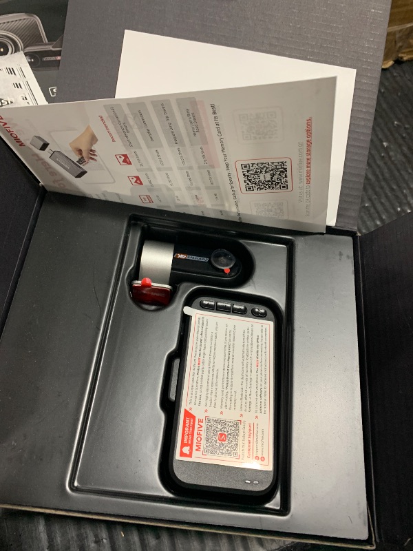 Photo 1 of Miofive Dash Cam Car Front Rear 4K+4K WiFi Bluetooth Dash Cam with 64GB SD Card, Dual Car Camera with Parking Monitoring, Super Night Vision, HDR, G-Sensor, Loop Recording, App Control, Max 512GB