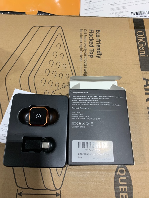 Photo 1 of NON FUNCTIONAL - PARTS ONLY -------------------------------------MIXGOLD 2026 Wireless CarPlay for iPhone, 2-in-1 Plug and Play Converts Wired to Wireless CarPlay Android Auto, Fast Auto-Connect, Zero Latency, Carplay GPS Navigation System for iPhone