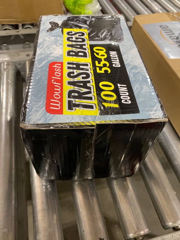 Photo 1 of 100 Count 55-60 Gallon Trash Bags, Sturdy & Tear-Resistant Commercial Can Liners 55 Gallon, Large Garbage Bags, Large Black Trash Bags for Commercial, Lawn and Leaf Bags