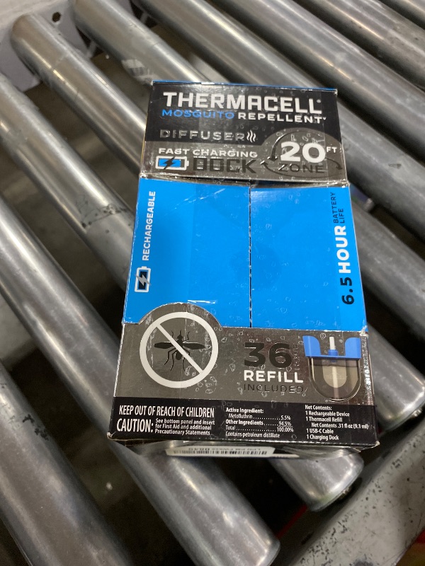 Photo 1 of Thermacell Mosquito Repellent E-Series Rechargeable Repeller; Patio Shield 20’ Mosquito Protection Zone; Includes 36-Hr Repellent Refill; No Flame or Scent; Bug Spray and Bug Zapper Alternative