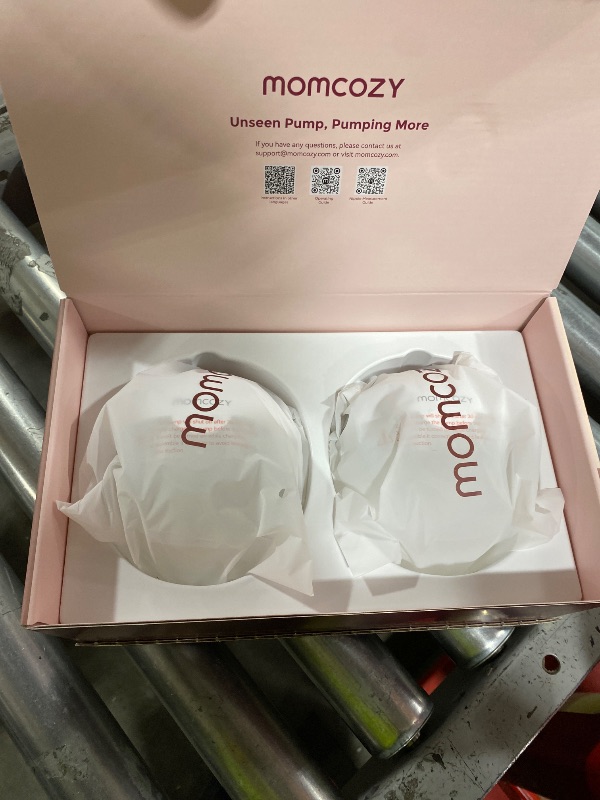 Photo 1 of Momcozy M5 Lite Hands-Free Wearable Breast Pump, DoubleFit Flange for Baby-Like Comfort, 3 Modes & 9 Suction Levels, No Flange Insert or Hard Carry Case, 24mm, 2-Pack, Cozy Red