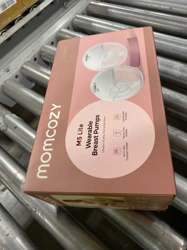Photo 1 of Momcozy M5 Lite Hands-Free Wearable Breast Pump, DoubleFit Flange for Baby-Like Comfort, 3 Modes & 9 Suction Levels, No Flange Insert or Hard Carry Case, 24mm, 2-Pack, Cozy Red
