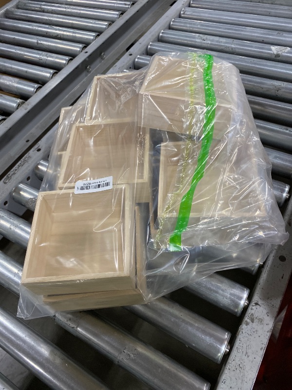 Photo 1 of (12 Pack) 6" x 6" Unfinished Wooden Box Storage Organizer Small Wooden Boxs for Art Crafts Collectibles Home Venue Decor