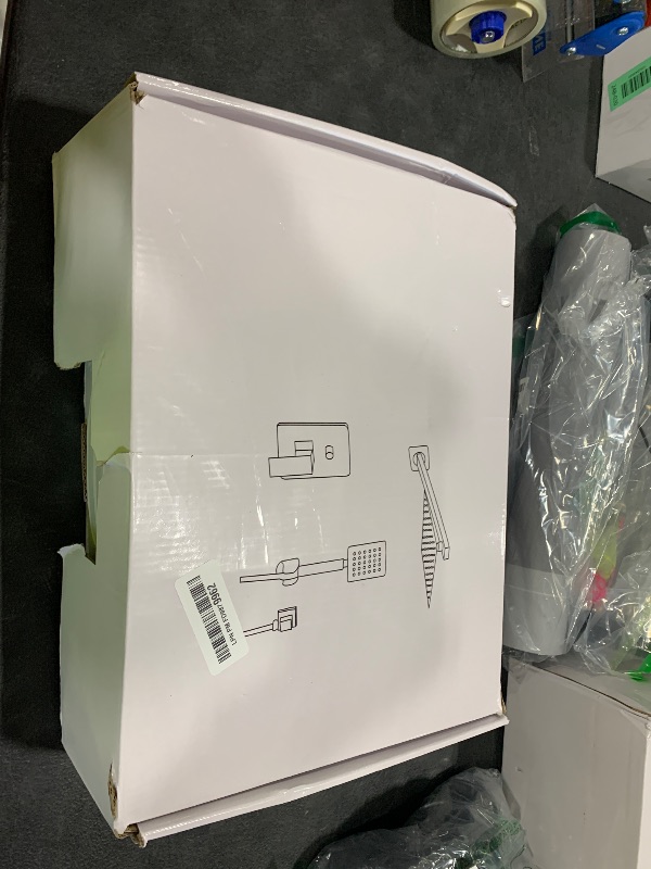 Photo 1 of LCEVCGK Shower Faucet Set Complete Matte Black Shower System with 10 inch Square Rainfall Shower Head 3-Function Handheld Shower Waterfall Bathtub Spout Rain Shower Combo Set Bathroom Wall Mounted