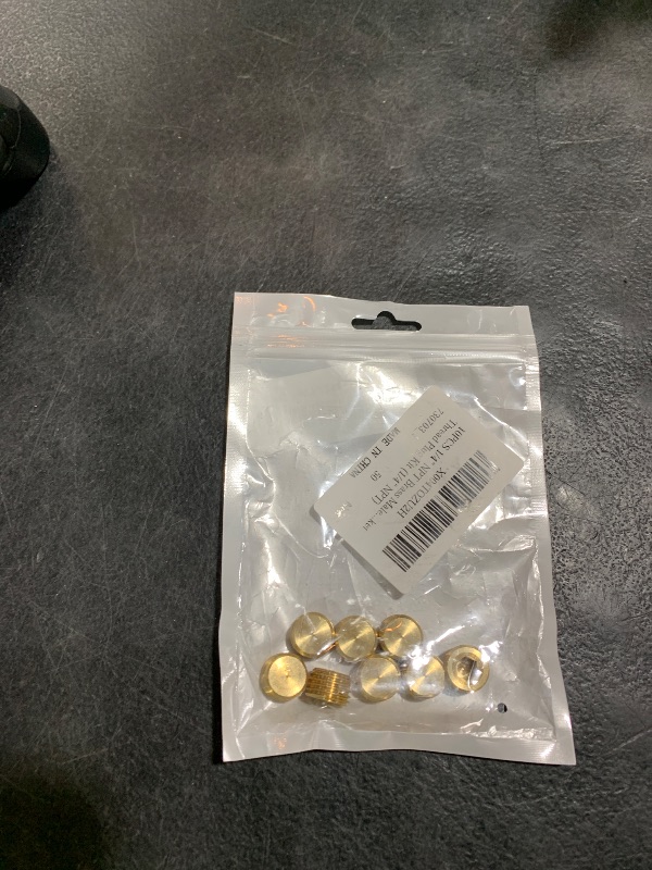 Photo 1 of 1/4 Npt Plug 1/4" Npt Pipe Plug Fitting Set 10PCS Brass Hex Counter Sunk Plugs for Closing the End of Pipe, Brass Male Internal Hex Socket Thread Plugs Kit (1/4" Npt)