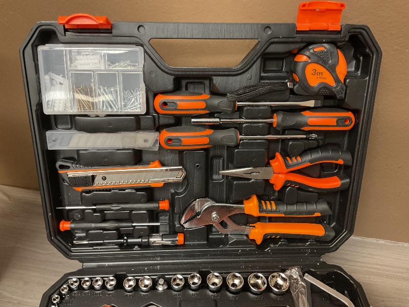 Photo 1 of 255-Piece Tool Set - Tool Kit with 12V Cordless Drill Driver, Toolbox Storage Case with Drawer, General Household Drill Set for DIY Projects, Home Repairs, Handyman