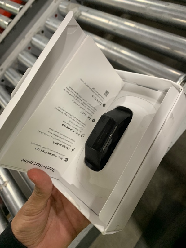 Photo 1 of Fitbit Charge 6 Fitness Tracker with Google apps, Heart Rate on Exercise Equipment, 6-Months Premium Membership Included, GPS, Health Tools and More, Obsidian/Black, One Size (S & L Bands Included)