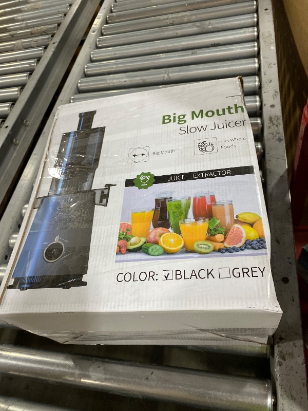 Photo 1 of ECOSELF Juicer Machines - Wide Mouth Feed Chute with Self Feeding Hands-Free Design - Cold Press Juicer for Vegetables and Fruits - Juice Extractor Machine High Juice Yield - With Pusher