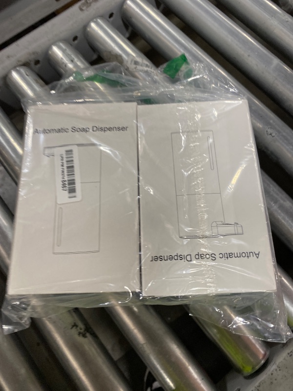 Photo 1 of 2 Pack Automatic Soap Dispenser: 14oz Plastic - Foaming Touchless 4 Level Adjustable Wall Mount Foam Black Rechargeable Electric Auto Smart Soap Dispenser Set - Bathroom Kitchen Hand Dish Lotion