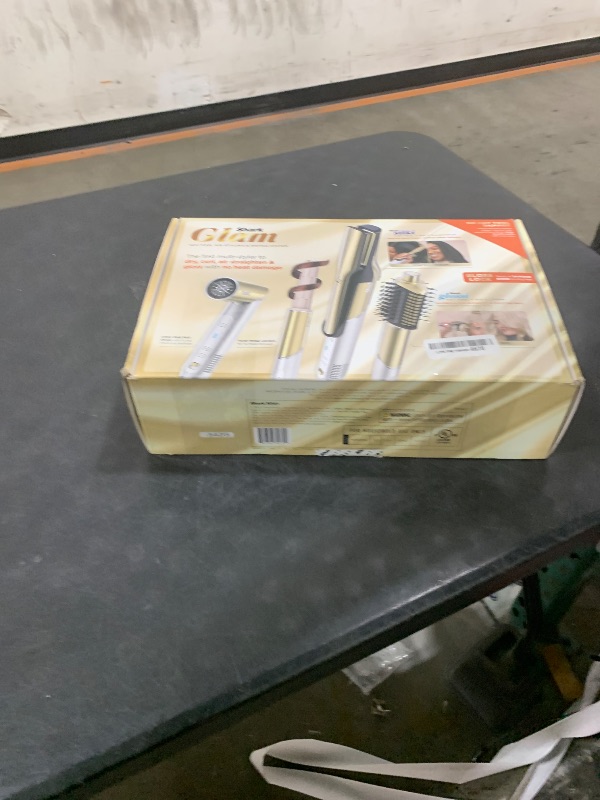 Photo 1 of Shark Glam Ceramic & Powerful Air Styling & Drying System, with Silki Straightener & Shark Glossi Air Glosser, for Drying, Curling, Straightening & Glossing, Gold, HD6051S (Straight & Wavy Hair)