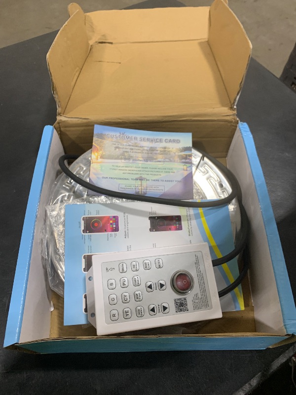 Photo 1 of Pool Lights for Inground Pool, 60W 10 Inch LED Inground Pool Light with Controller, Remote and APP Control for Wet Niche, Color Changing Underwater Swimming Pool Lights with 50 Foot Cord