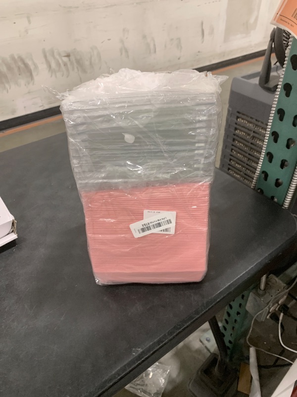 Photo 1 of 100 Pcs Charcuterie Boxes with Clear Lids 5 Inch Disposable Mini Square Charcuterie Boxes Paper Bakery Food Containers for Valentine's Day Family Party Sandwich Sushi Cookie Cake Fruits Slice (Pink)