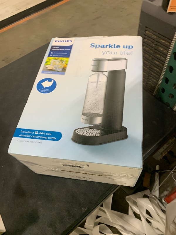 Photo 1 of Philips Soda Streaming Machine, Stainless Sparkling Water Maker Easy Install with Quick Twist 1L PET Carbonating Bottle, Soda Maker Compatible with 60L CO2 Carbonator (NOT Included), ADD4902BKOQ/37