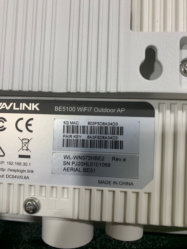 Photo 1 of WAVLINK WiFi 7 BE5100 Outdoor WiFi Extender, Dual Band Long-Range Outdoor WiFi Repeater|Access Point|Mesh Router, POE Powered | IP67 Waterproof | 4 x 8dBi Antennas, 2.5 Gbps Ethernet, Up to 2800 sq.ft
