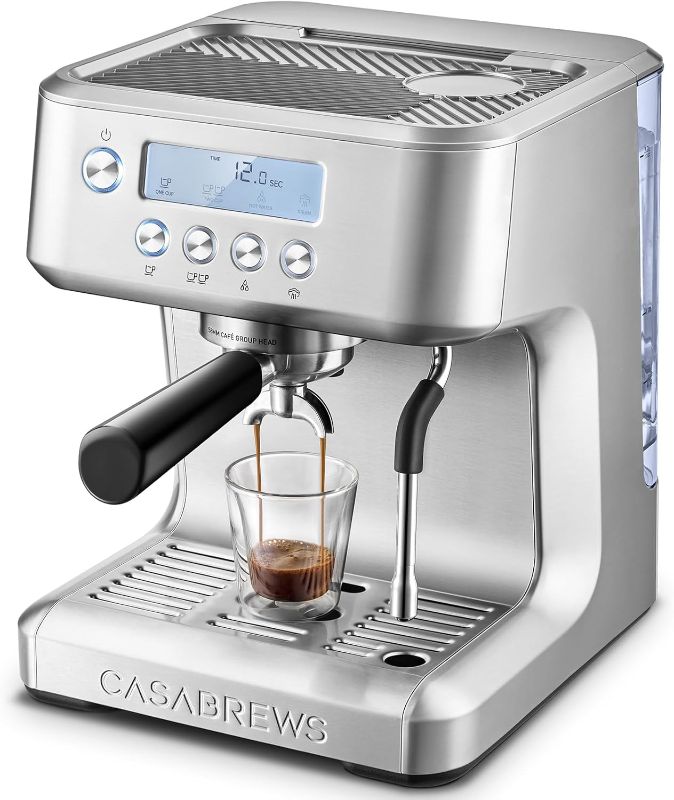 Photo 1 of CASABREWS Ultra Espresso Machine with LCD Display, Espresso Maker with Powerful Milk Frother, Customizable Brewing Temperature, Provides Barista-Level Lattes and Cappuccinos, Gift for Men & Women
