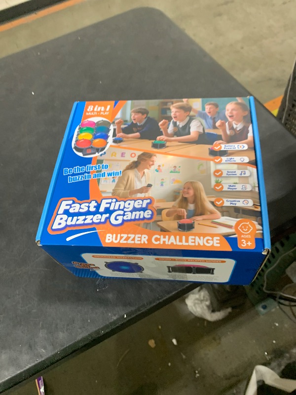 Photo 1 of Wireless Buzzers System for Game Show, Family Feud Buzzer with Light, Show Who Buzzed First, 4 Modes, 165ft Distance, Rechargeable Answer Buzzers for Trivia Games, Classroom, Jeopardy, Quizzes Party