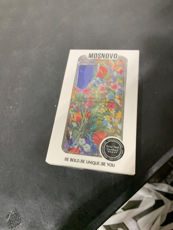 Photo 1 of MOSNOVO Case for Samsung Galaxy S25 / Galaxy S24, [Buffertech 6.6ft Military-Grade Drop Protection] [Anti Peel Off Tech] Clear TPU Bumper Phone Case Cover Design - in The Garden