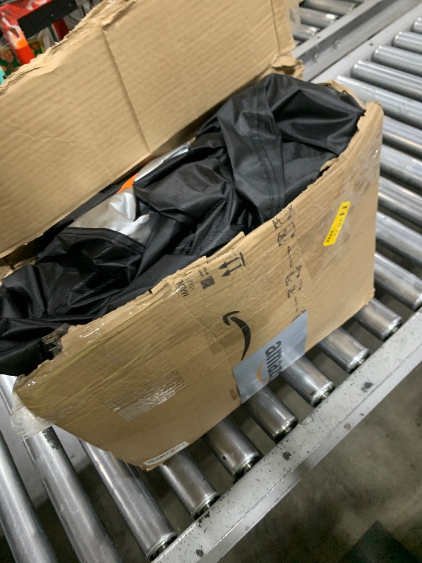 Photo 1 of FJWDSC Full Enclosed Motorcycle Cover Waterproof Outdoor/Indoor Storage Waterproof Motorcycle Cover Heavy Duty with Reflective Strips Fits Scooter/Touring Motorcycles Length up to 108"?Black+Sliver?