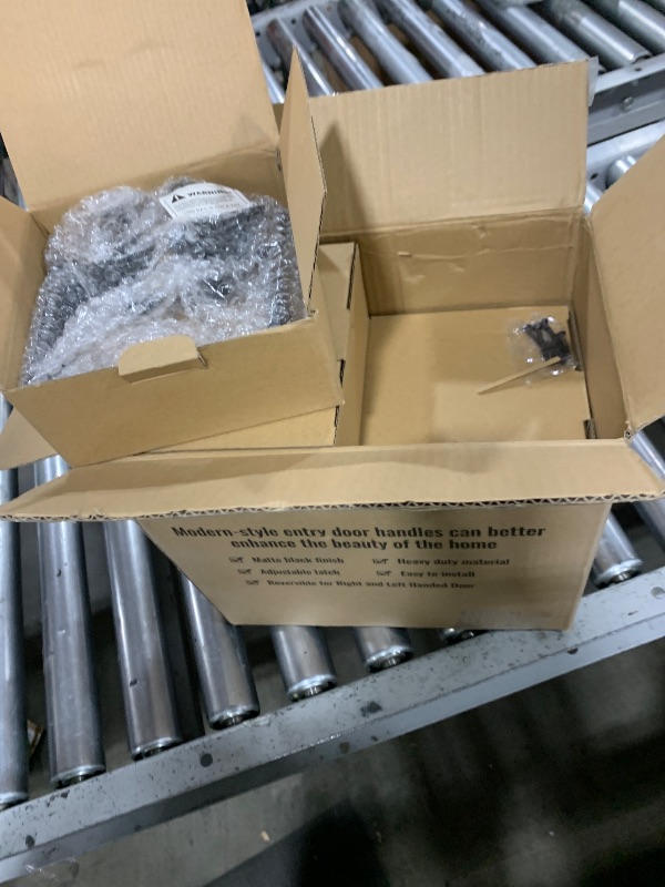 Photo 1 of Estmoon 8 Pack Door Handles Black Interior Door Knobs, Keyless Privacy Door Levers with Lock Heavy Duty Door Handle for Bedroom Bathroom