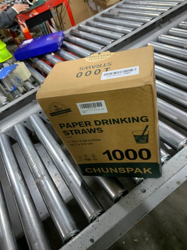 Photo 1 of [1000 Count] Green Bamboo Paper Straws for Drinking, 7.75" x 0.24", 100% Biodegradable