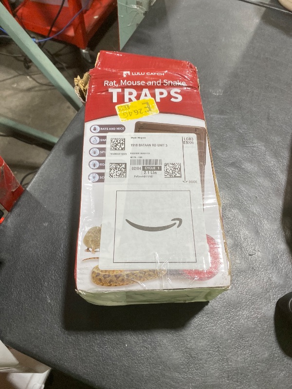 Photo 1 of LULUCATCH Super Glue Traps 12 Pack for Mice & Snakes, Larger, Heavier Sticky Traps with Non-Toxic Glue. Sticky Mouse Traps Indoor, Easy to Set, Pet Safe Pest Control