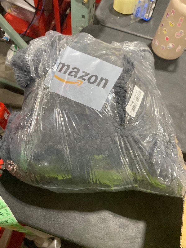 Photo 1 of Anysay Heated Blanket Throw with 1/2/4/6/8 Hours Auto-Off 10 Heat Level, 50'' * 60'' Cozy Faux Rabbit Fur Bubble Electric Blanket with Overheat Protection(Dark Grey)