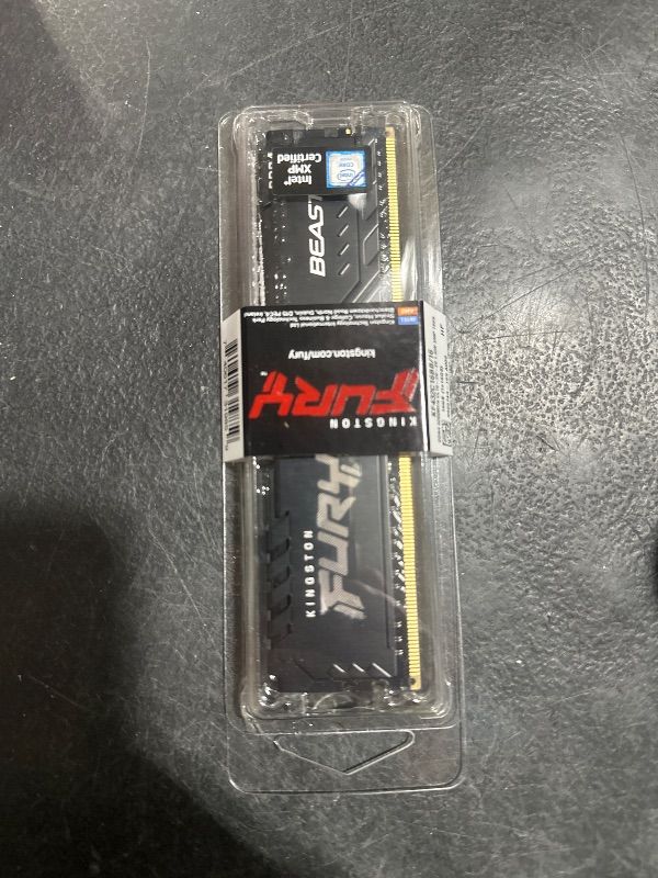 Photo 1 of Kingston FURY Beast 16GB 3200MHz DDR4 CL16 Desktop Memory Single Stick KF432C16BB/16, Black