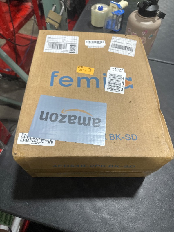 Photo 1 of FEMILA 15" Exterior Wall Sconce, 2-Pack Outdoor Waterproof Wall Lights Fixture, Anti-Rust Matte Black Finish with Water Ripple Glass,4FD54B-2PK BK-SD