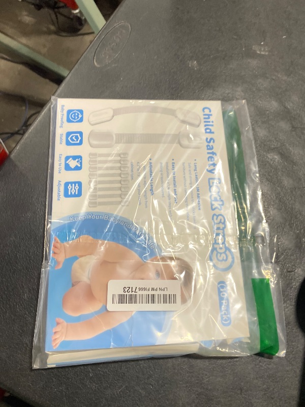 Photo 1 of 10 Pack Cabinet Locks Baby Proofing, Child Proof Cabinet Locks with 3M Adhesive - Easy Installation with Adjustable Straps, Multi-Purpose Child Safety Latches for Drawers Fridge Trash Cans Toilets