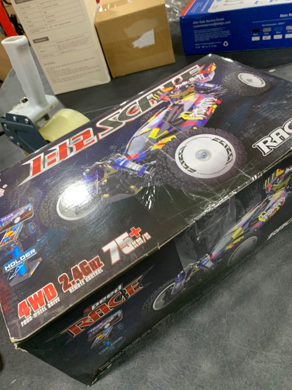 Photo 1 of LEOSO 124007 1/12 Brushless RC Car - Max 75 mph 4WD All Terrain Off Road Fast RC Truck with 3pcs Upgraded 3300mah