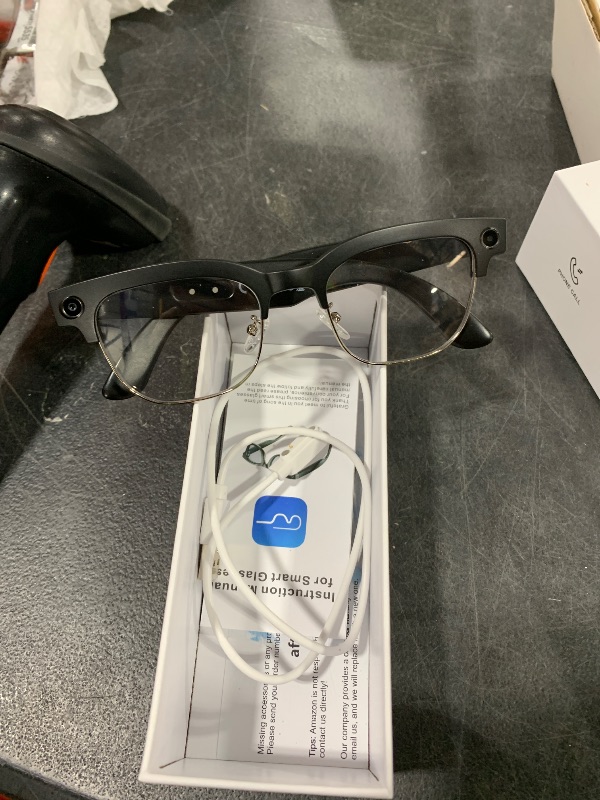 Photo 1 of KWENRUN AI Smart Glasses with 8MP Camera, 4K Video & HD Photo, Bluetooth Audio, AI Voice Assistant, Real-Time Translation, Object Recognition, Noise-Cancel Calls, Music, Photochromic Lenses