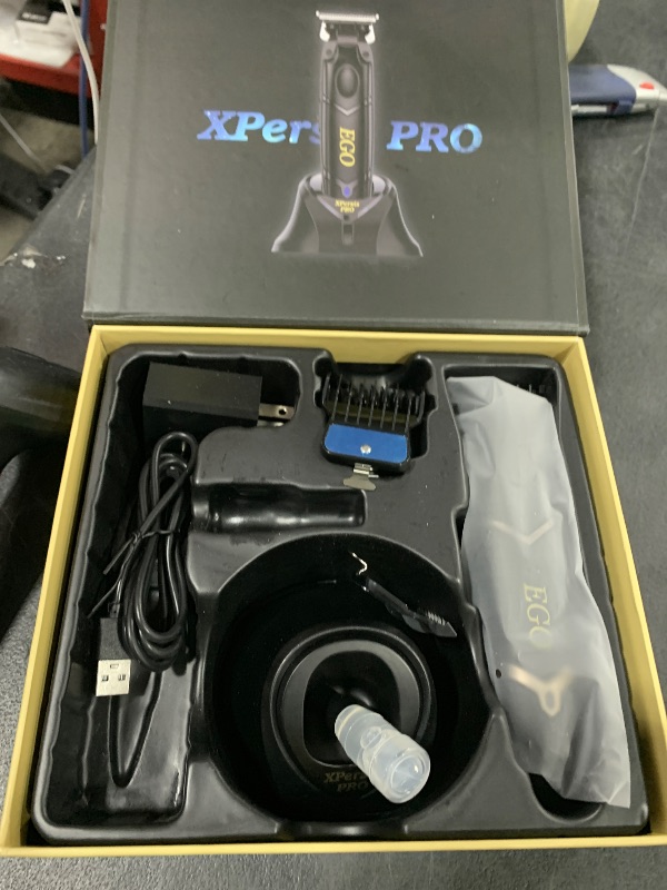 Photo 1 of XPERSIS PRO EGO High Torque Brushless DC Motor 7200 RPM DLC Blade Cordless Hair Trimmer with Charging Stand for Barbers and Professionals