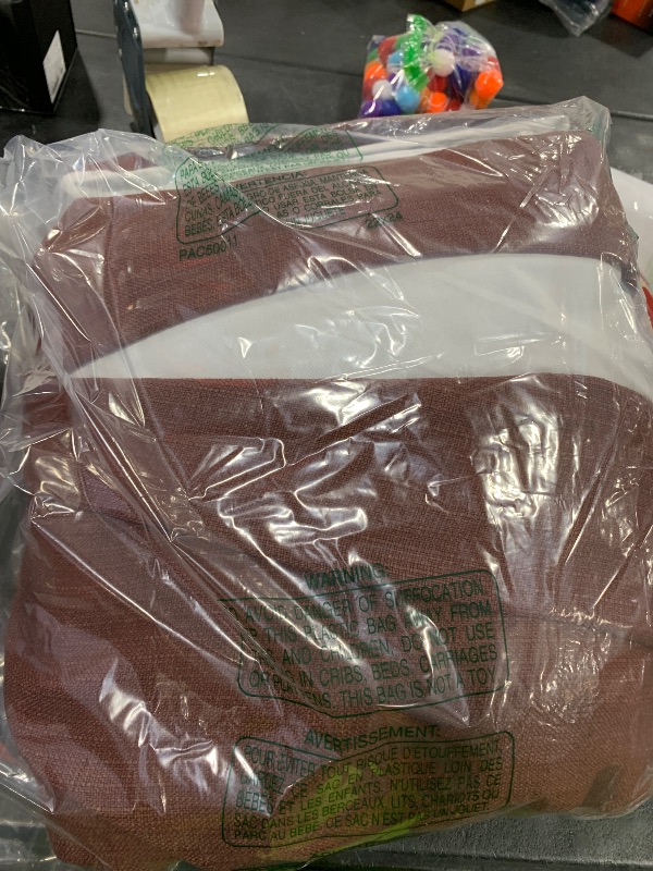 Photo 1 of Maroon Blackout Pinch Pleated Linen Curtains 105 Inches Long for Living Room 2 Panels Thermal Insulted Dual Layer Drapes Ceiling Floor 105 Inch Window Curtains Bedroom Chestnut Reddish Brown