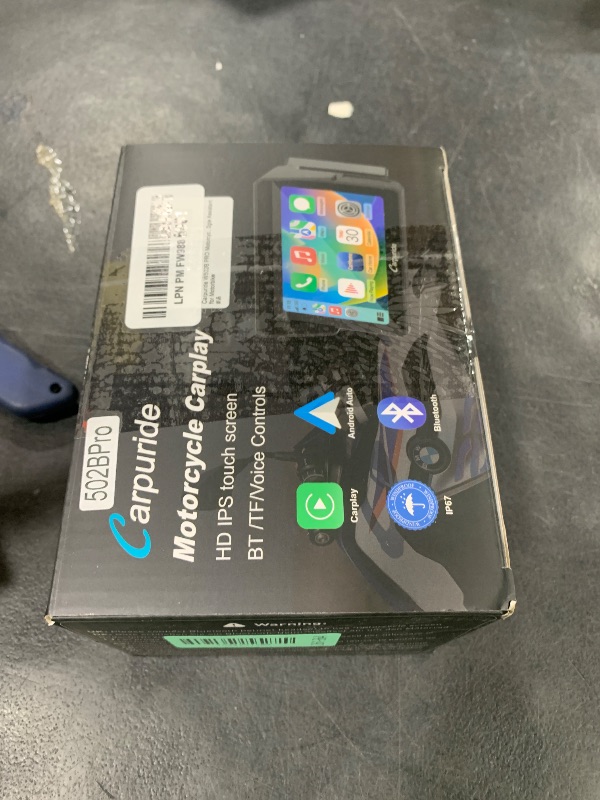 Photo 1 of Carpuride W502B Pro for B.M W Motorcycle CarPlay & Android Auto & Dual Bluetooth, 5" Waterproof GPS Navigation Screen for Motorbike, Music Sharing, Intercom, EQ, Light Sensor, Compass, Barometer