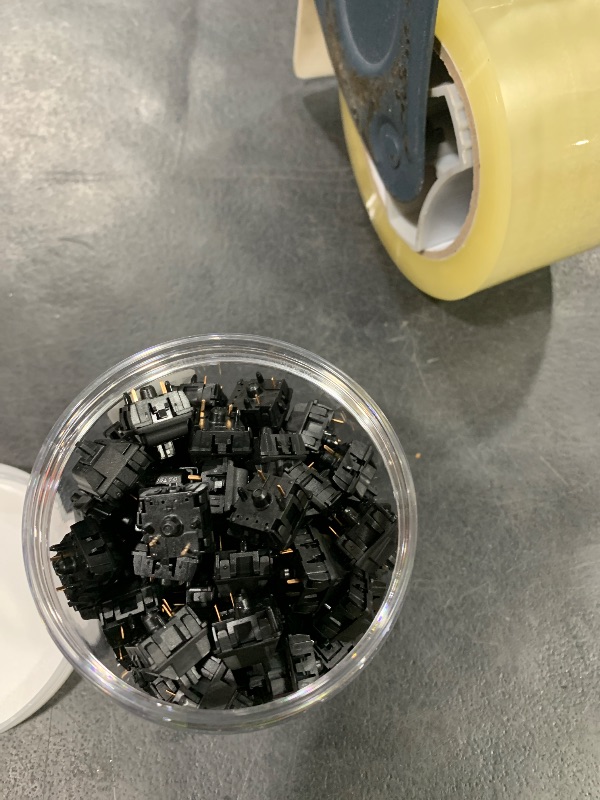 Photo 1 of GATERON Oil King Keyboard Switches, 5 Pin 55gf Pre-lubed Plate Mounted Black Linear Key Switches Compatible for MX Mechanical Keyboard(110pcs)