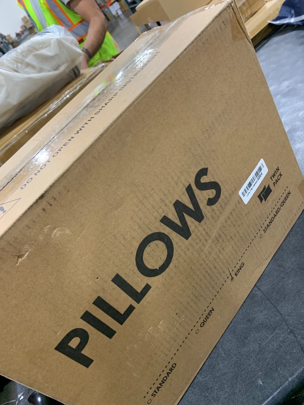 Photo 1 of Shilucheng Goose Down Pillows Queen Size Set of 2, Side Sleeper Pillow for Sleeping Neck Pain Relief,100% Cotton Shell?White, 20" x 30"?