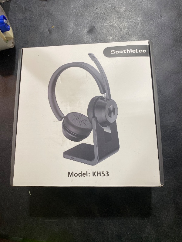 Photo 1 of (Upgraded Version) Wireless Headset, Bluetooth Headset with Noise Cancelling Microphone, Best Headphones with Mic Mute & USB Dongle for PC/Computer/Laptop/Cell Phones/Remote Work/Call Center