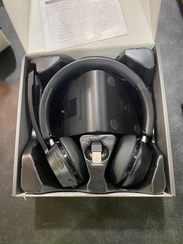 Photo 1 of (Upgraded Version) Wireless Headset, Bluetooth Headset with Noise Cancelling Microphone, Best Headphones with Mic Mute & USB Dongle for PC/Computer/Laptop/Cell Phones/Remote Work/Call Center