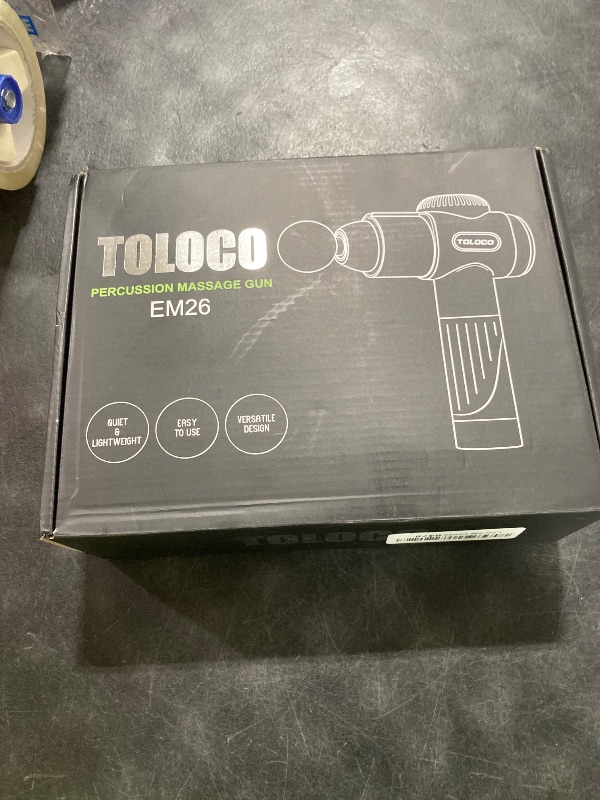 Photo 1 of TOLOCO Massage Gun, Deep Tissue Back Massage for Athletes for Pain Relief, Percussion Massager with 10 Massages Heads & Silent Brushless Motor, Valentines Day Gifts for Him Her, Black