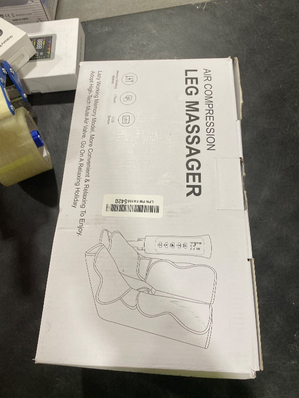 Photo 1 of Banspol Leg Massager with Heat and Compression, Foot and Calf Massager for Circulation and Pain Relief, Compression Boots with Handheld Controller, 6 Modes 3 Intensities, Gift for Mom Dad