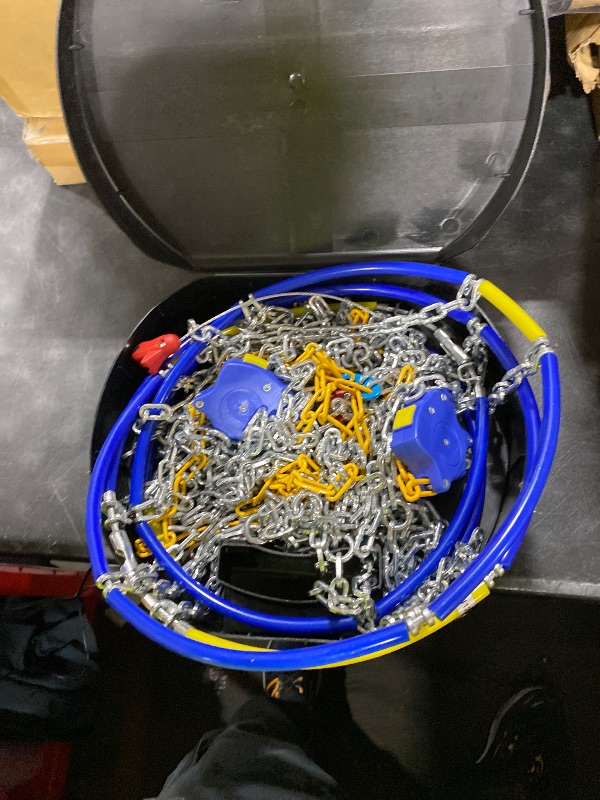Photo 1 of Auto Tightening Snow Chains Tire Chains For Cars Suv Pickup Trucks - Auto Tightening 1 Min Quick Fit AND Easy Installation, Reusable Universal Emergency Traction Snow Chains - Set of 2?HKN120?