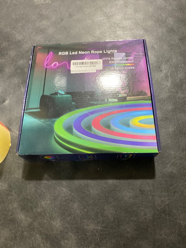 Photo 1 of SILFU Neon Rope Lights, 50FT RGB Led Strip, Waterproof IP67, DIY Design, Music Sync, 44 Keys Remote Control, Multiple Modes, for Living Room, Bedroom, Holiday Decoration